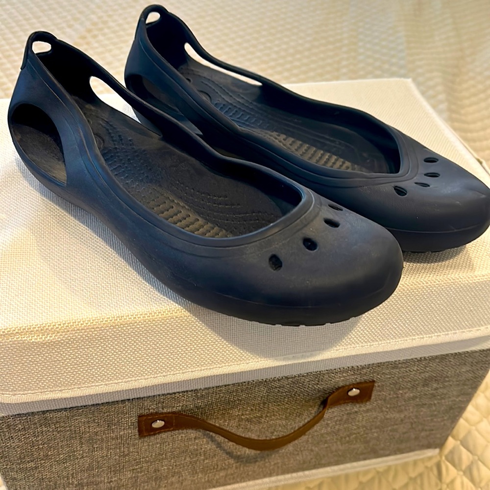 Navy Croc Ballet Flat size 11